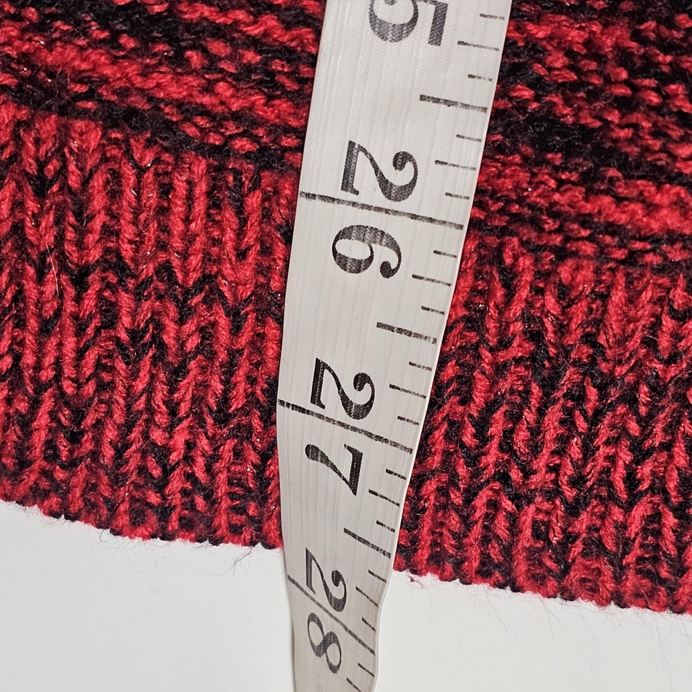 Karen Scott Sweater Womens Medium Red Cable Knit Pullover Crewneck Long Sleeve M - Picture 11 of 12
